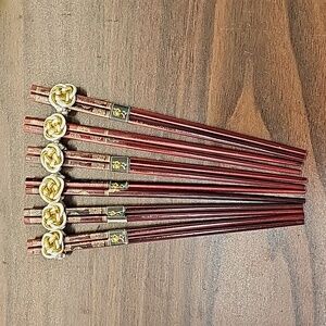 Set of 6 Matching Vintage Chopsticks